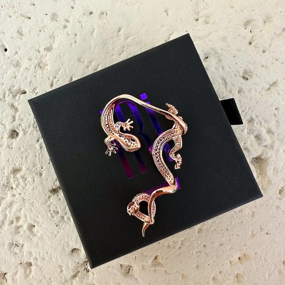 Single Statement Gecko Ear Jacket - 14k Rose Gold NEW!!! - Picture 3 of 4